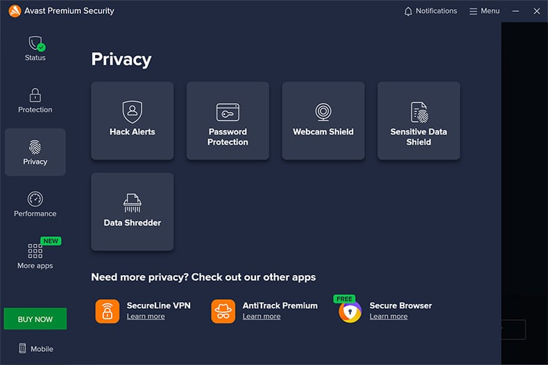 Avast Premium Security privacy en beveiliging