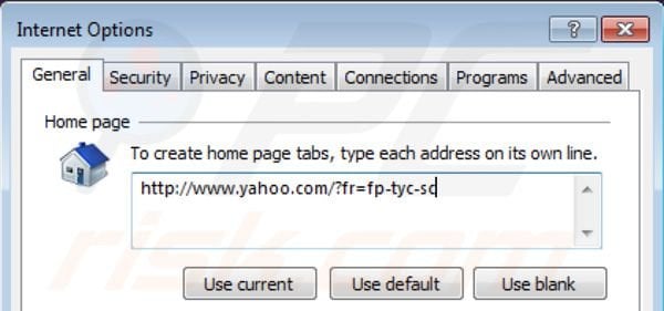 Verwijder de yahoo werkbalk als startpagina in Internet Explorer
