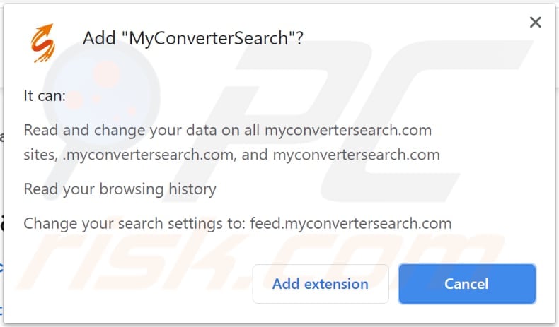 myconvertersearch browser hijacker notification