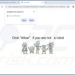 Voorbeeld van een site die een valse CAPTCHA-test gebruikt om spam met browsermeldingen te pushen 5