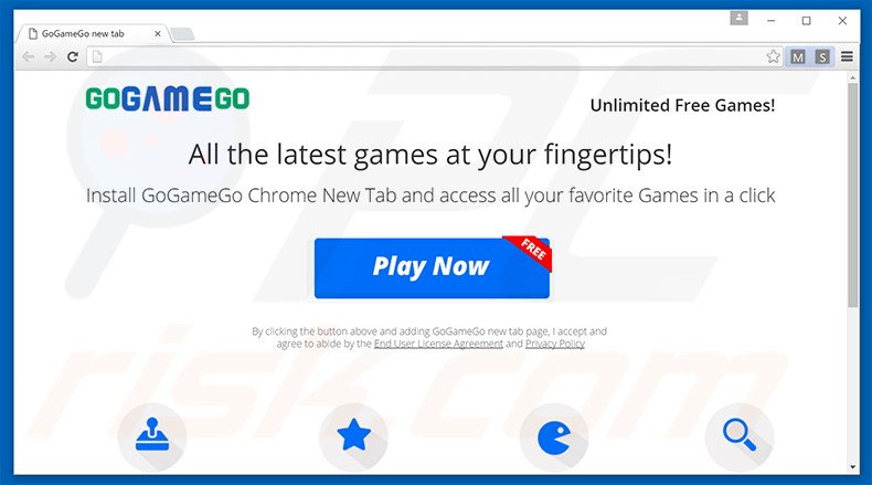 GoGameGo browser hijacker promotiewebsite