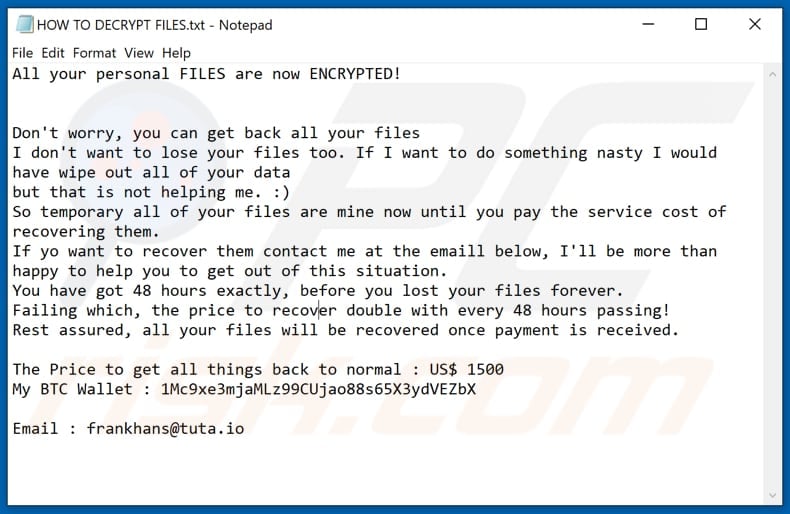 Locks ransomware tekstbestand (HOW TO DECRYPT FILES.txt)