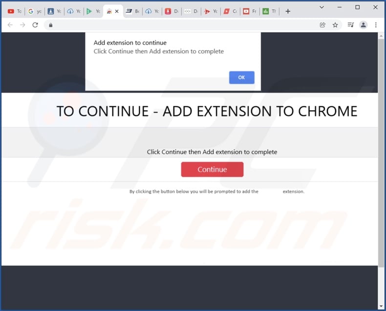 Website gebruikt om Get Dark browser hijacker te promoten