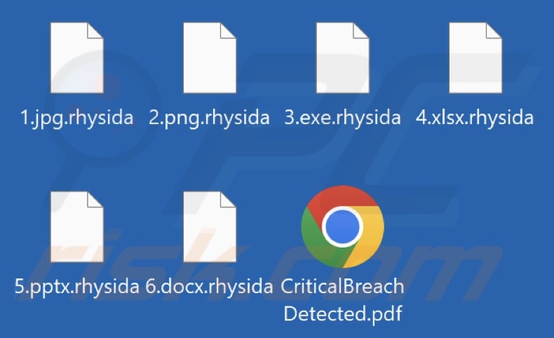 Bestanden versleuteld door Rhysida ransomware (extensie .rhysida)