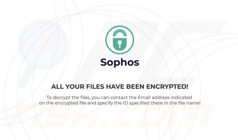 SophosEncrypt ransomware-achtergrond