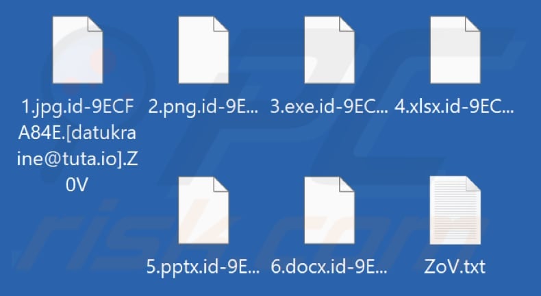 Files encrypted by ZOV ransomware (.Z0V extension)