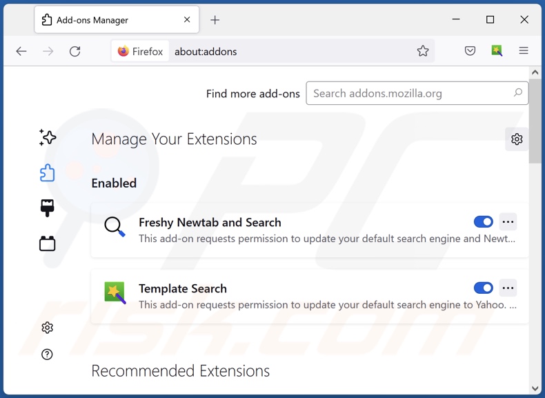 Search.droptab.net gerelateerde Mozilla Firefox-extensies verwijderen