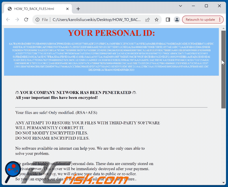 Genesis (MedusaLocker) ransomware losgeldbrief (HOW_TO_BACK_FILES.html) GIF