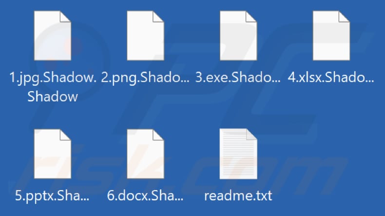 Bestanden versleuteld door Shadow ransomware (.Shadow of Shadow.Shadow extensie)