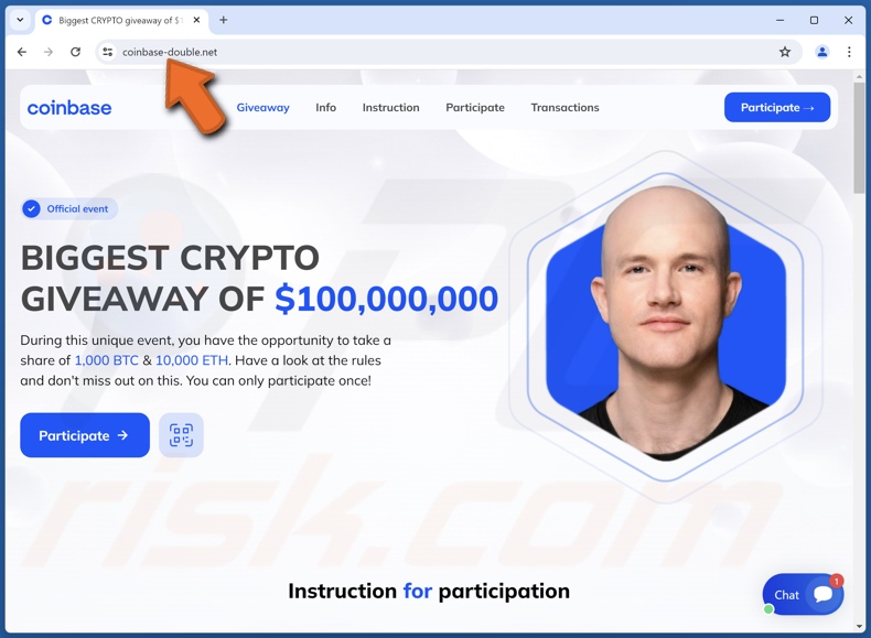 Coinbase Crypto Giveaway oplichterij