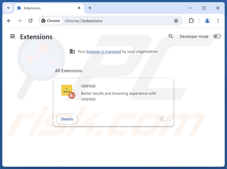 Aan findflarex.com gerelateerde Google Chrome-extensies verwijderen