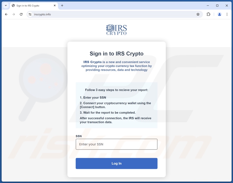 IRS Crypto oplichterij