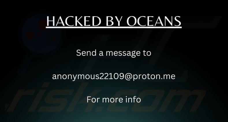 OCEANS ransomware behang