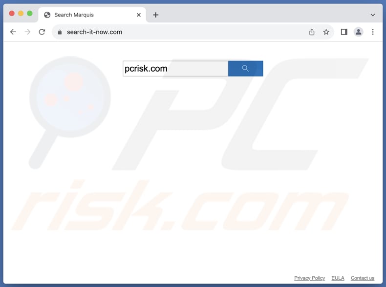 search-it-now.com browser hijacker op een Mac-computer