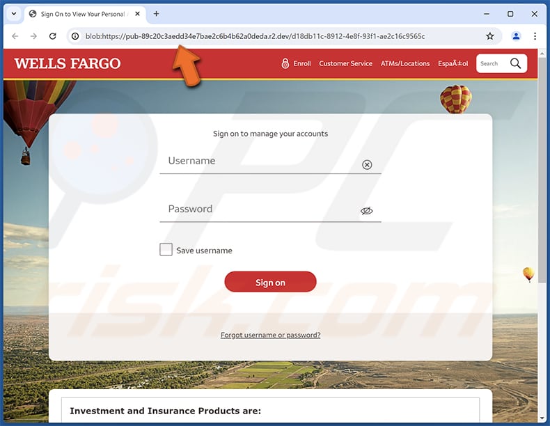 Wells Fargo - Card Activity Verification e-mail scam phishing pagina