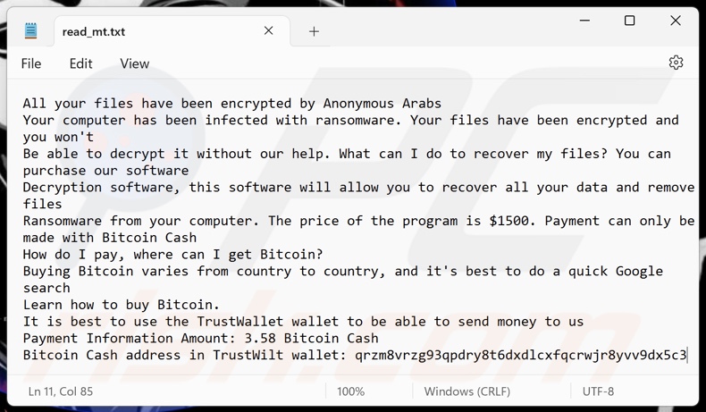 Anonymous Arabs ransomware losgeldbrief (read_mt.txt)