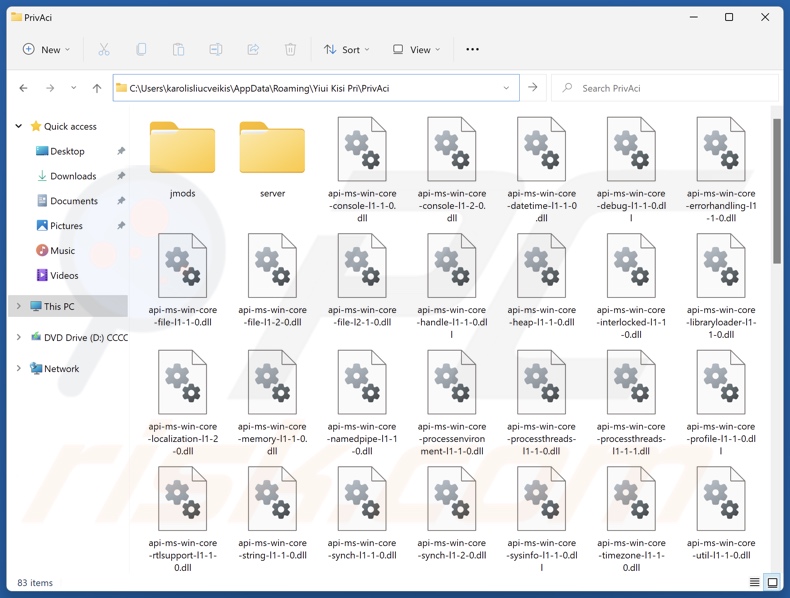 PrivAci ongewenste toepassing installatiemap