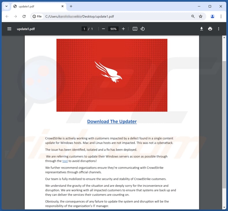 CrowdStrike oplichtingspraktijken PDF voor het wissen van gegevens