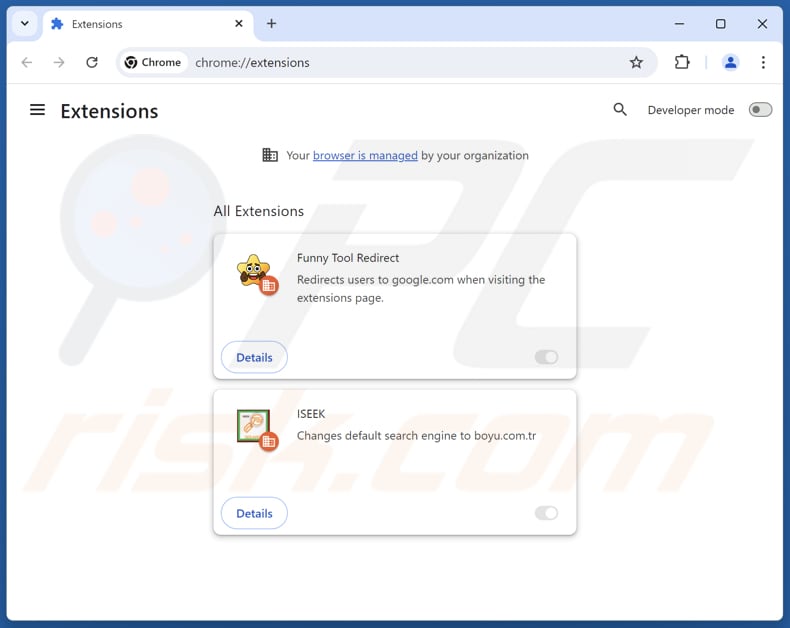 Funny Tool Redirect verwijderen uit Google Chrome stap 2