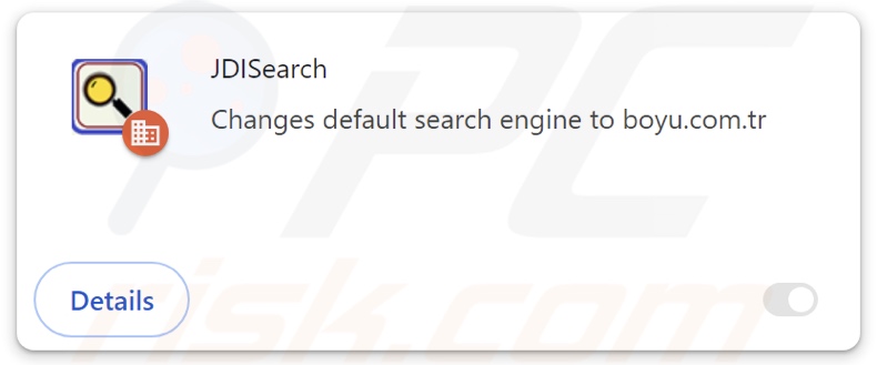 JDISearch browser hijacker