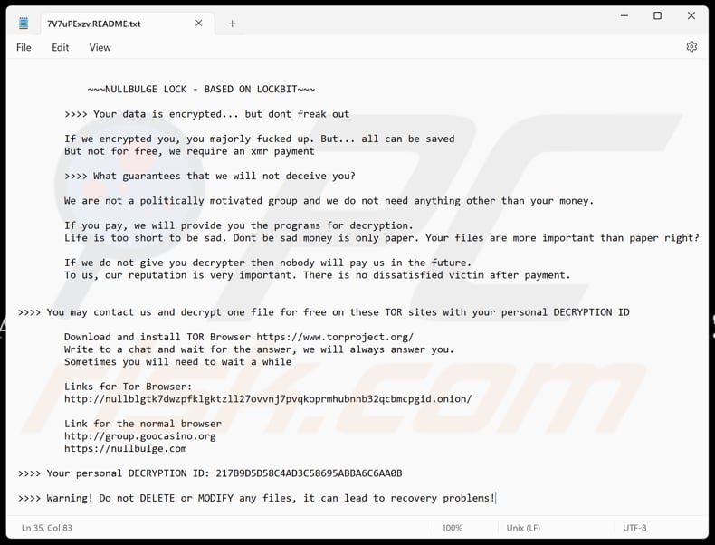 NullBulge ransomware tekstbestand ([extensie].README.txt)
