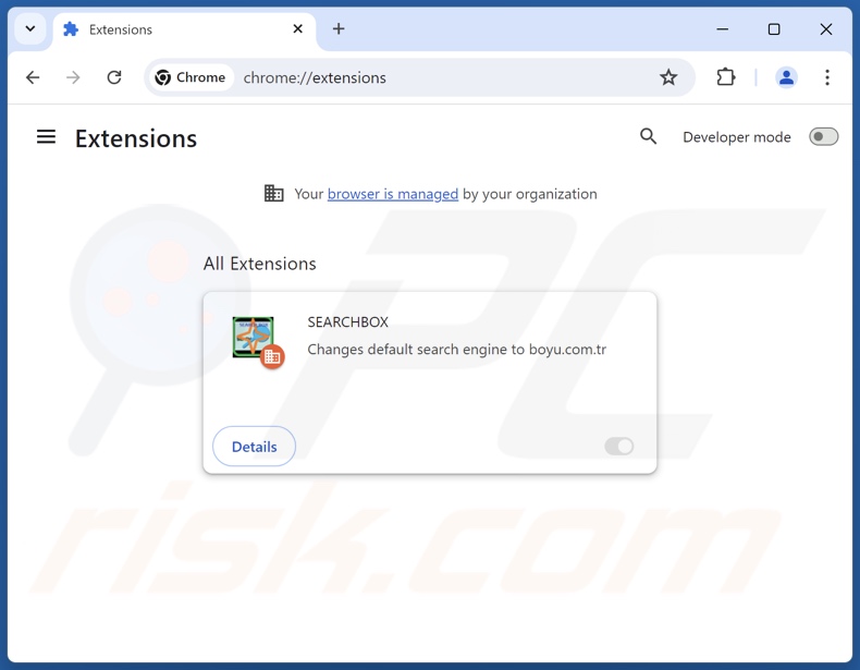 Aan findflarex.com gerelateerde Google Chrome-extensies verwijderen