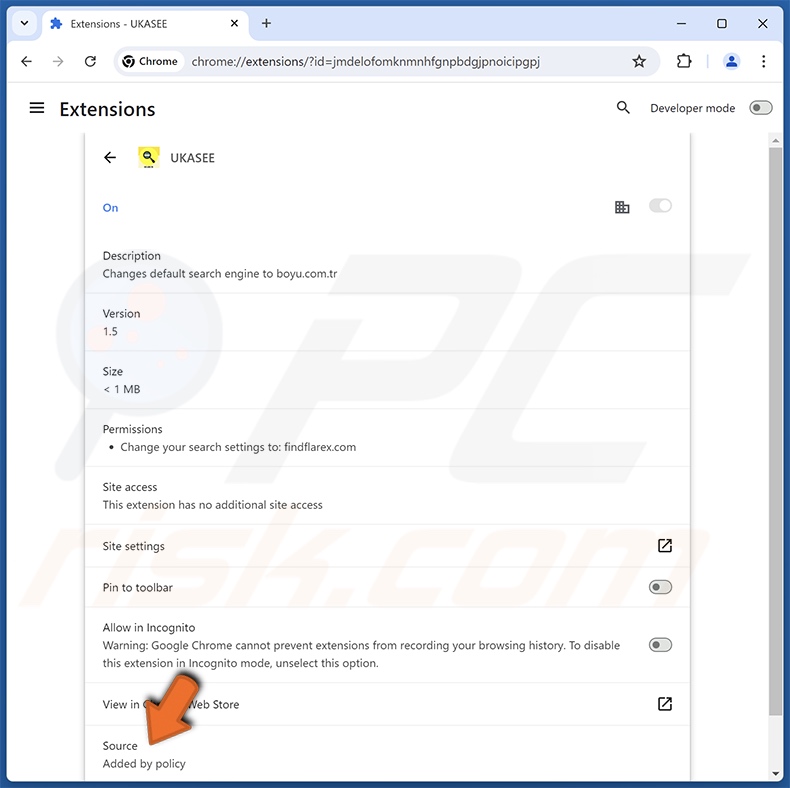 UKASEE browser hijacker details