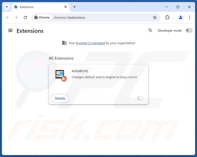 Aan findflarex.com gerelateerde Google Chrome-extensies verwijderen