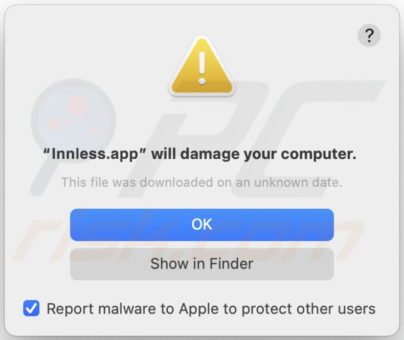 Innless.app adware waarschuwing