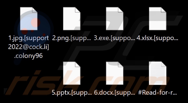Bestanden versleuteld door Colony ransomware (.colony96 extensie)