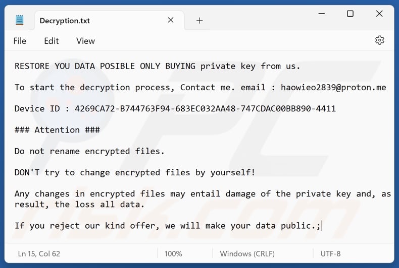 Crypto24 ransomware losgeldbrief (Decryption.txt)