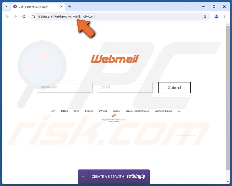 Email Server bedrog phishing website