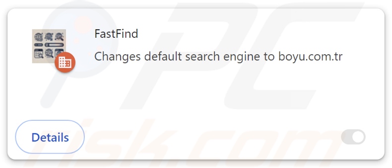 FastFind browser hijacker