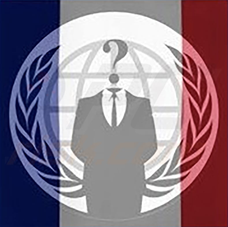 Anonymous France ransomware behang