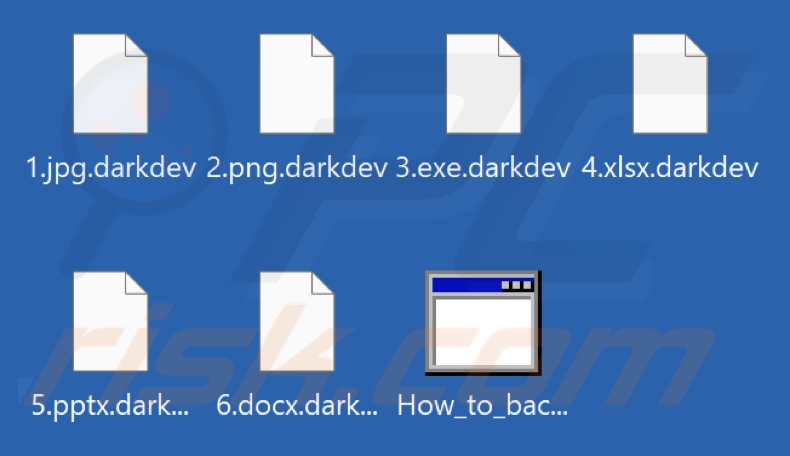 Bestanden versleuteld door DarkDev ransomware (.darkdev extensie)