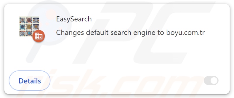 EasySearch browser hijacker