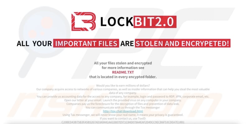 NotLockBit ransomware bureaubladachtergrond