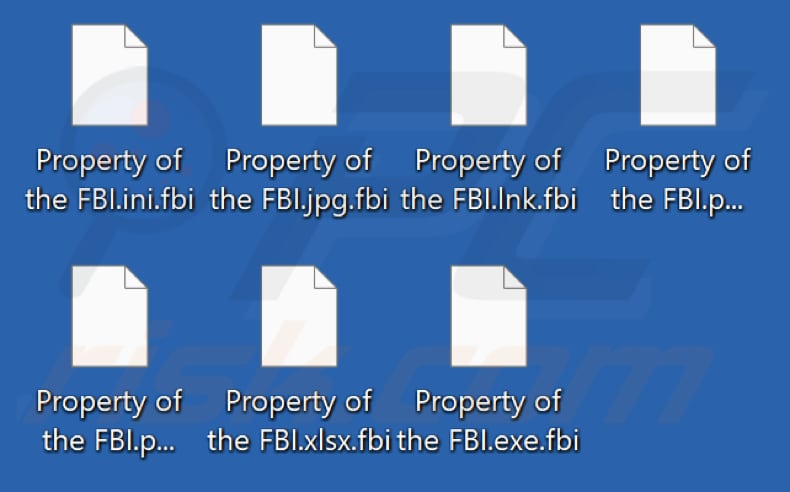 Bestanden versleuteld door Property Of The FBI ransomware (.fbi extensie)