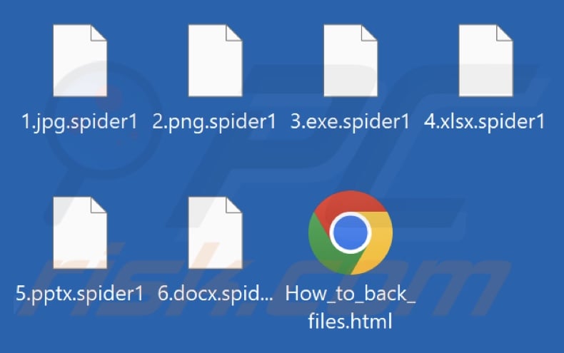 Bestanden versleuteld door Spider ransomware (.spider1 extensie)