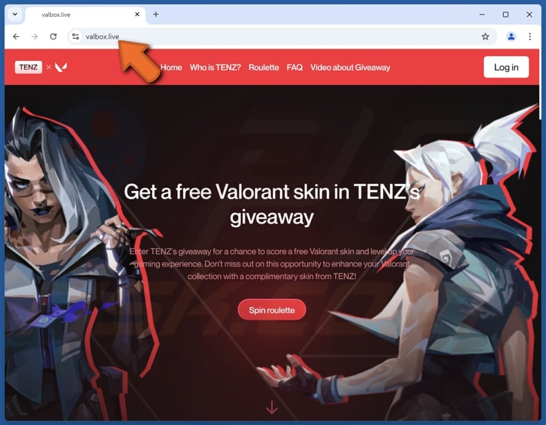 Valorant Skin Giveaway oplichterij