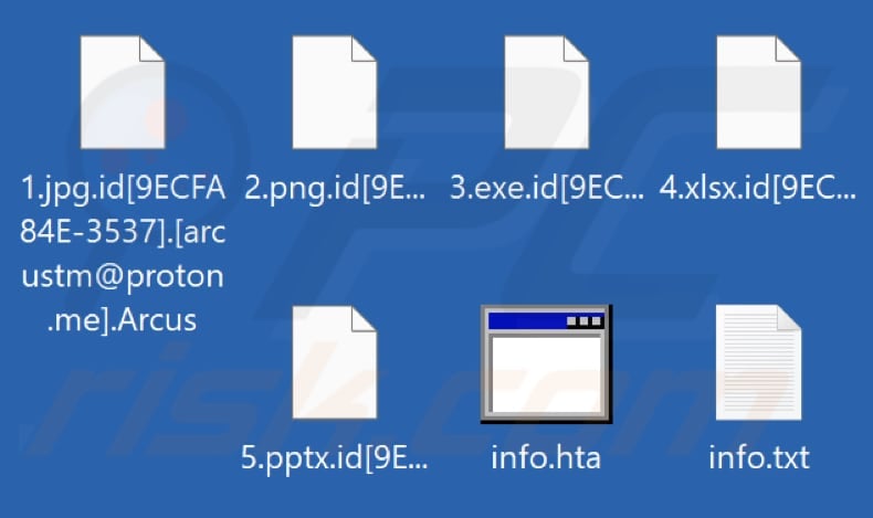 Bestanden versleuteld door Arcus ransomware (.Arcus extensie)