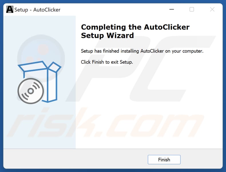 AutoClicker PUA installatie-instelling