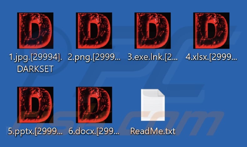 Bestanden versleuteld door DARKSET ransomware (.DARKSET extensie)