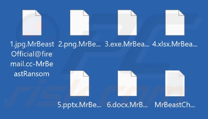Bestanden versleuteld door MrBeast ransomware (.MrBeastOfficial@firemail.cc-MrBeastRansom extensie)