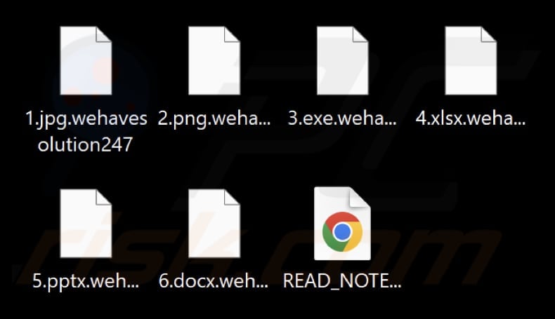 Bestanden versleuteld door WeHaveSolution ransomware (.wehavesolution247 extensie)