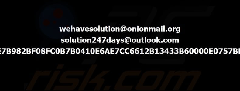 WeHaveSolution ransomware behang