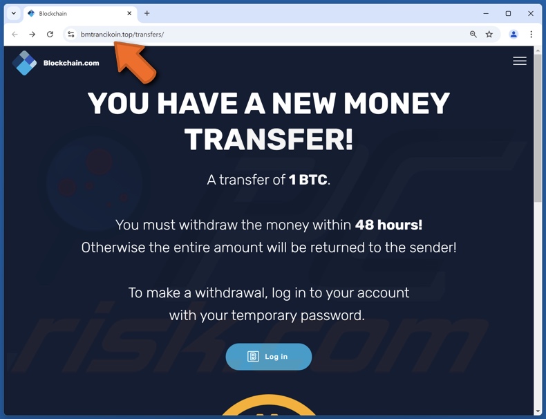 Blockchain.com Money Transfer oplichterij