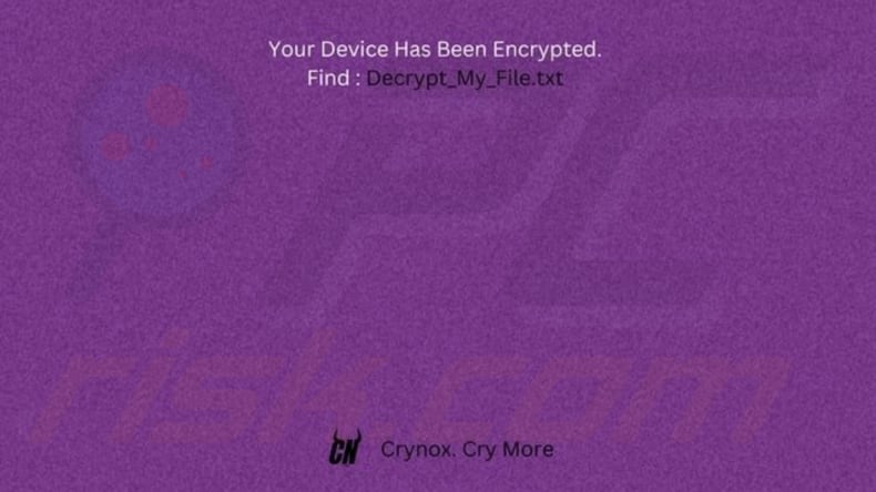 Crynox ransomware behang gebruikt door een andere variant