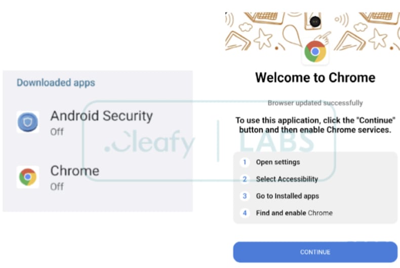 DroidBot malware decoys bron cleafy.com