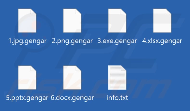 Bestanden versleuteld door Gengar ransomware (.gengar extensie)